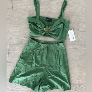 Animation Eva smocked top and shorts set